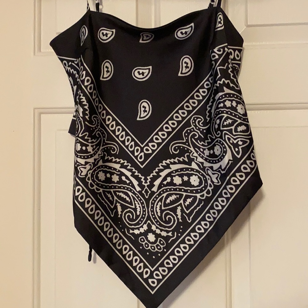 Bandana print tie top